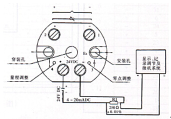 熱電偶一體化溫度變送器接線(xiàn)圖